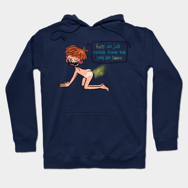 Farting Kid Hoodie by abzhakim